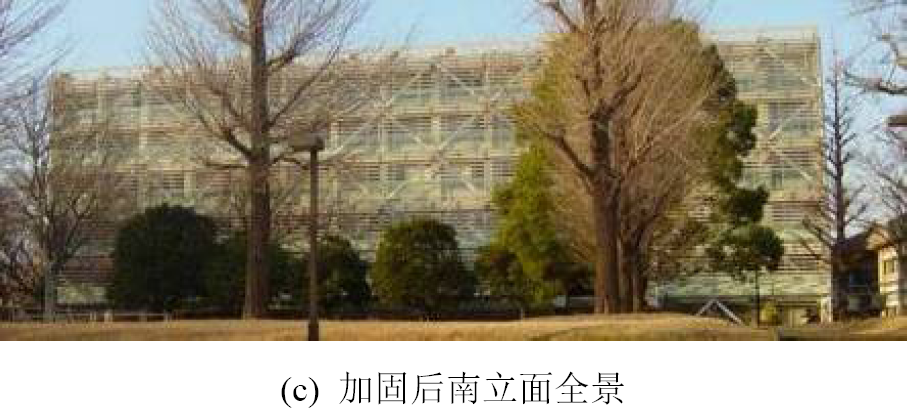 加固后南立面全景 加固后南立面全景