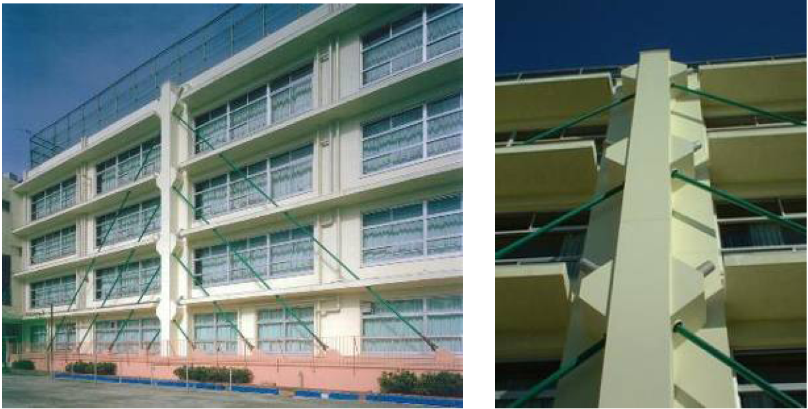 某教学楼采用附加斜拉立柱的加固方案 某教学楼采用附加斜拉立柱的加固方案