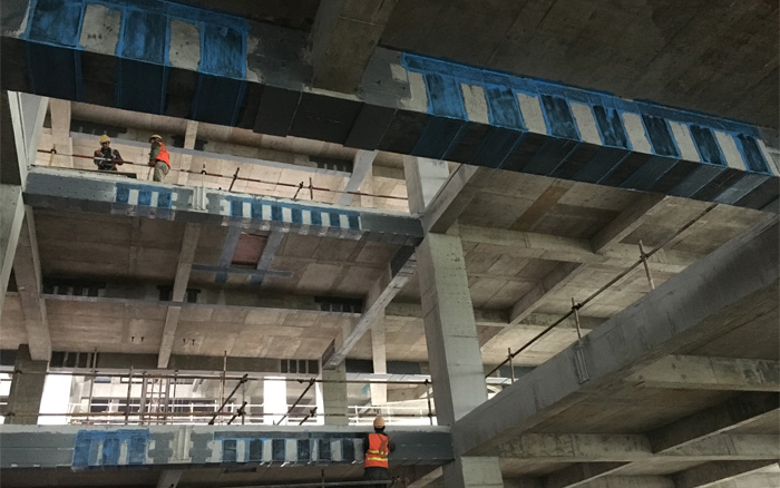 结构梁粘贴碳纤维布2