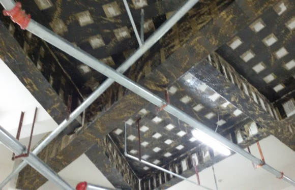 柱粘贴碳纤维加固