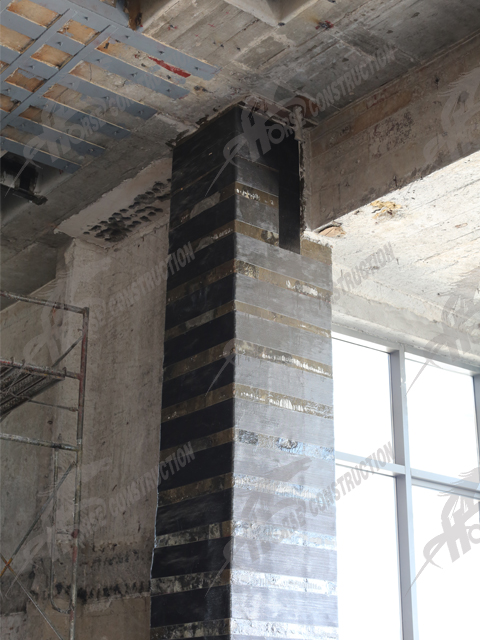 粘贴碳纤维布加固