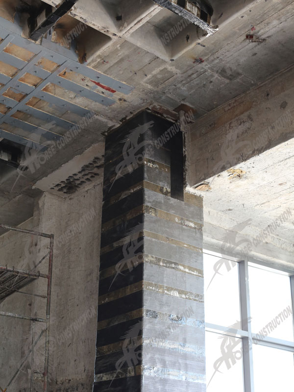 悍马碳纤维布粘贴施工