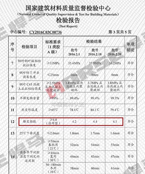 结构胶的触变性
