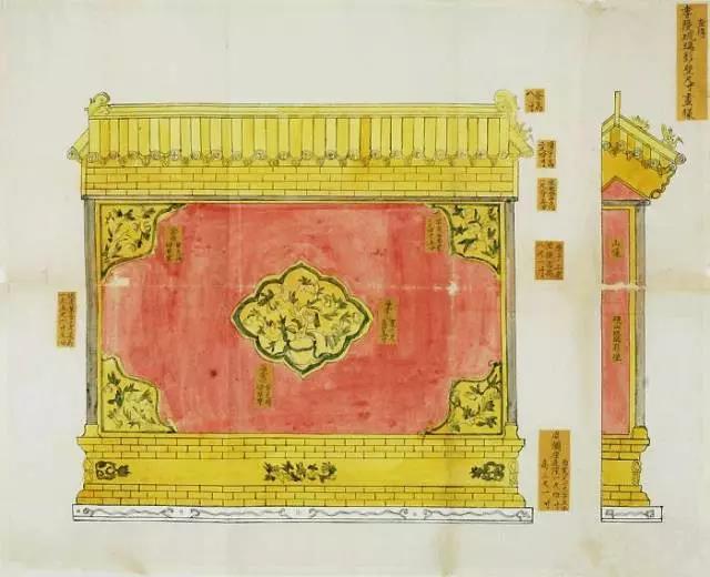 陵墓琉璃影壁尺寸画样 陵墓琉璃影壁尺寸画样