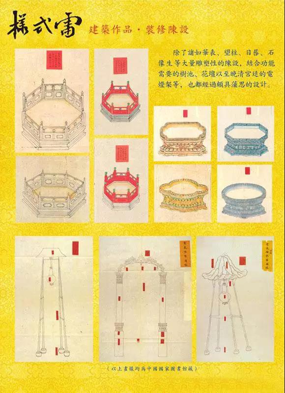 样式雷绘制的室内外装修图 样式雷绘制的室内外装修图