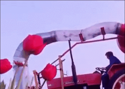 花朵都顺着通道吸入储藏桶