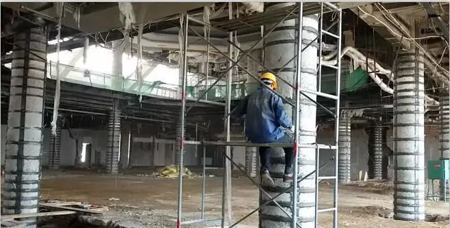 混凝土建筑结构柱碳纤维布加固<font color="red">施工方案</font>