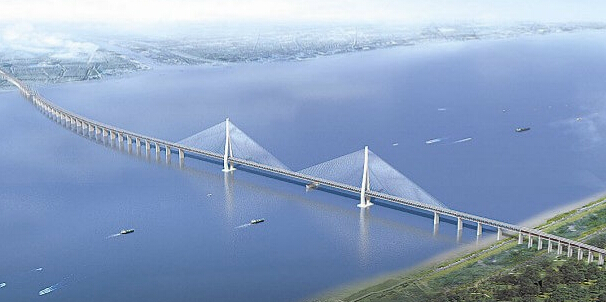 在建沪通长江大桥超震撼视频，真正的高大上！